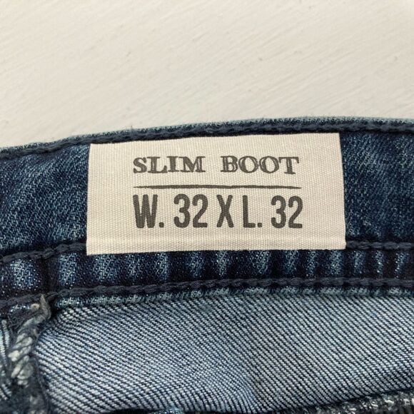 T.K. Axel Jeans Men’s 32x32 Blue Denim Slim Bootcut Stretch Flap Pocket Casual - Picture 8 of 12